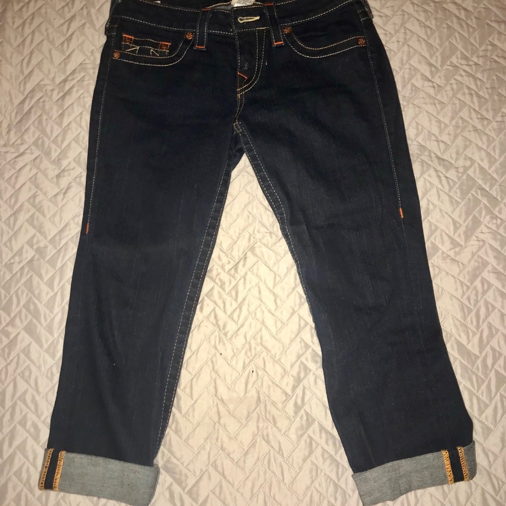 True Religion Crop Jeans in GREAT CONDITION